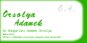 orsolya adamek business card